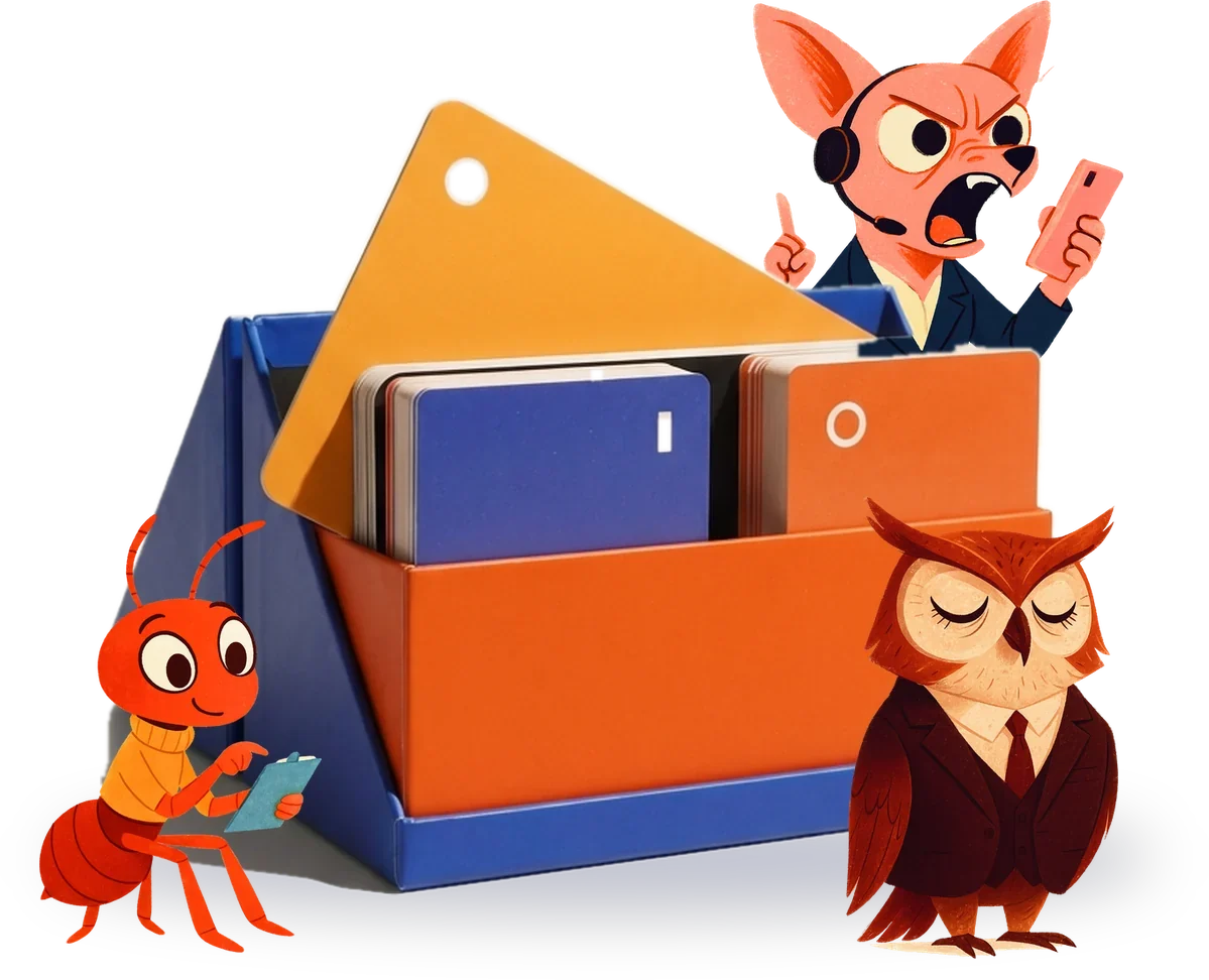 The Client Quest box with persona cards for The Crisis Caller, The Micromanager and The Visionary