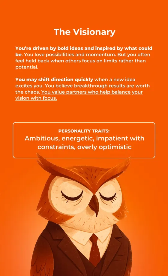 The Visionary persona card