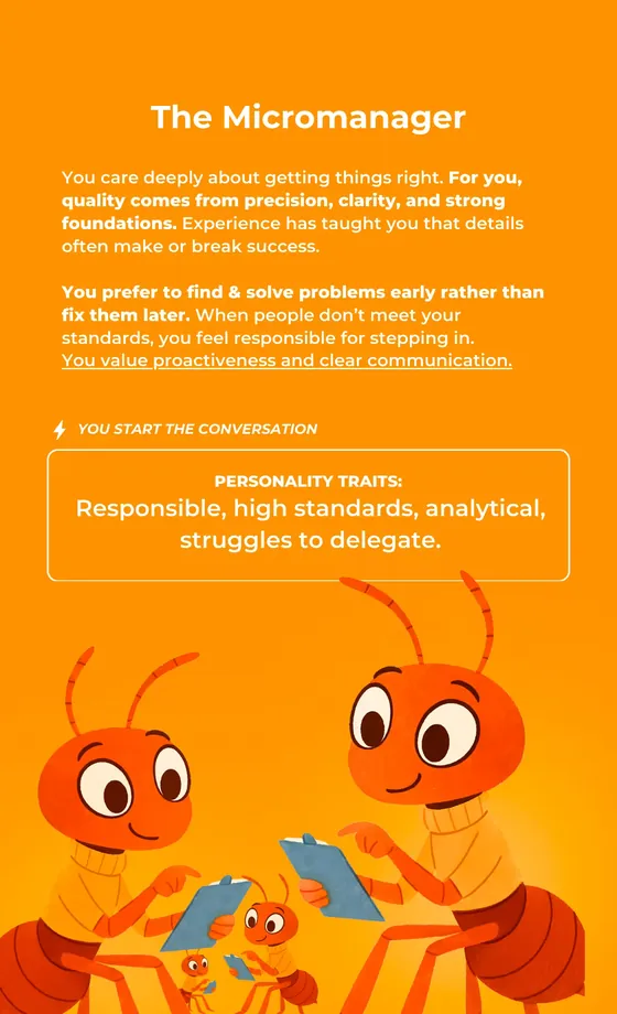 The Micromanager persona card