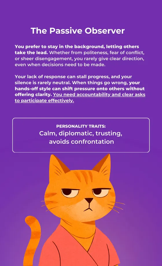 The Passive Observer persona card