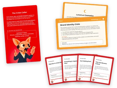 การ์ดของลูกค้า: การ์ดคาแรกเตอร์ เควสฝั่งลูกค้า การ์ดบริษัท และ Client Action Cards